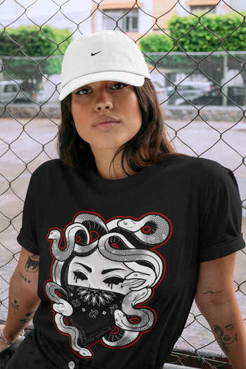 Jordan 12 Playoffs Sneaker Match Tees Medusa Sneaker Tees Jordan 12 Playoffs Sneaker Release Tees Unisex Shirts