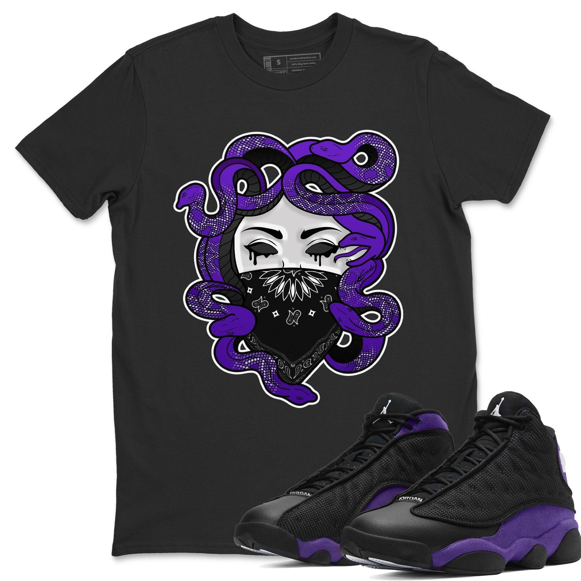 Jordan 13 Court Purple Sneaker Match Tees Medusa Sneaker Tees Jordan 13 Court Purple Sneaker Release Tees Unisex Shirts