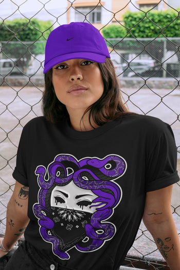 Jordan 13 Court Purple Sneaker Match Tees Medusa Sneaker Tees Jordan 13 Court Purple Sneaker Release Tees Unisex Shirts
