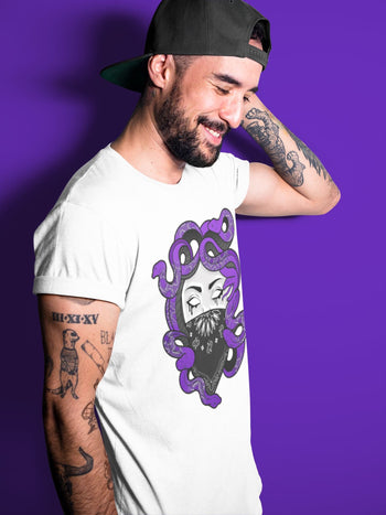 Jordan 13 Court Purple Sneaker Match Tees Medusa Sneaker Tees Jordan 13 Court Purple Sneaker Release Tees Unisex Shirts