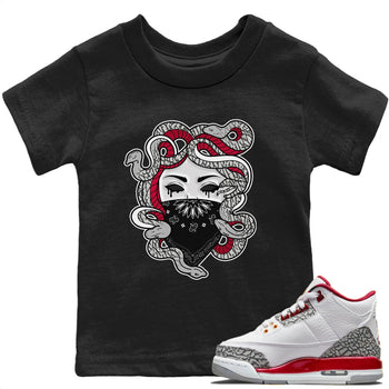 Jordan 3 Cardinal Sneaker Match Tees Medusa Sneaker Tees Jordan 3 Cardinal Sneaker Release Tees Kids Shirts