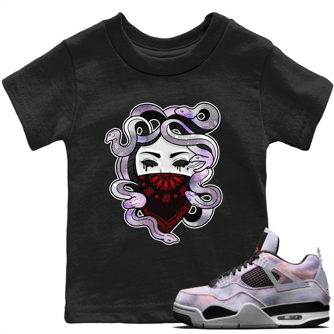 Jordan 4 Zen Master Sneaker Match Tees Medusa Sneaker Tees Jordan 4 Zen Master Sneaker Release Tees Kids Shirts