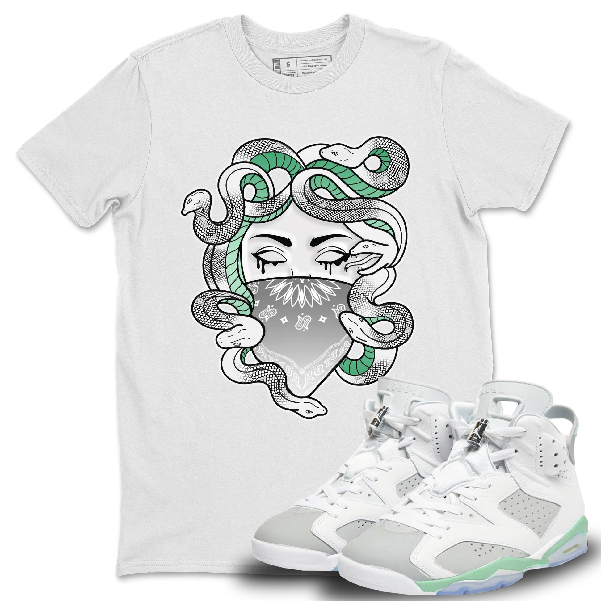 Jordan 6 Mint Foam Sneaker Match Tees Medusa Sneaker Tees Jordan 6 Mint Foam Sneaker Release Tees Unisex Shirts