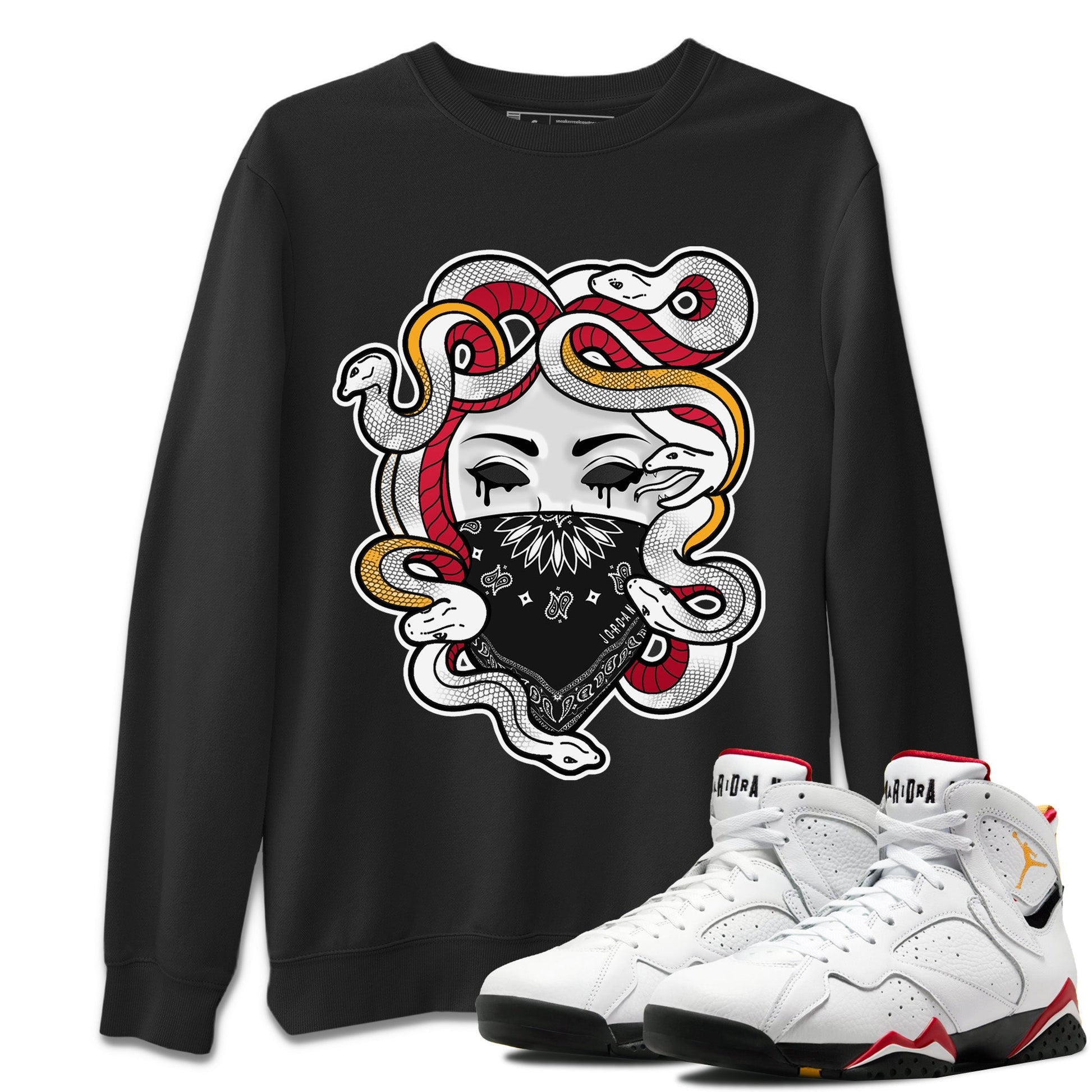 Jordan 7 Cardinal Sneaker Match Tees Medusa Sneaker Tees Jordan 7 Cardinal Sneaker Release Tees Unisex Shirts