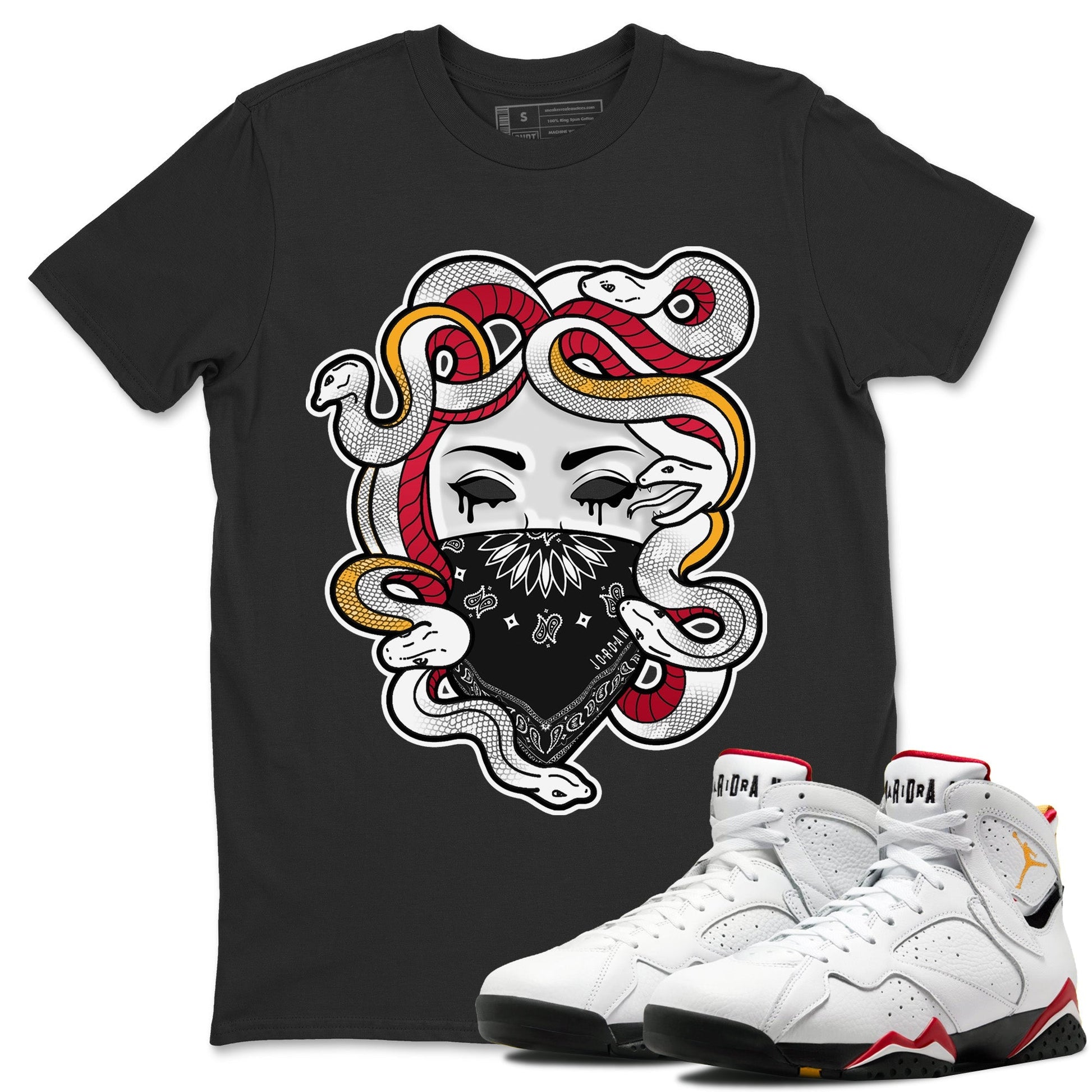 Jordan 7 Cardinal Sneaker Match Tees Medusa Sneaker Tees Jordan 7 Cardinal Sneaker Release Tees Unisex Shirts