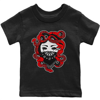 Jordan 9 Chile Red Sneaker Match Tees Medusa Sneaker Tees Jordan 9 Chile Red Sneaker Release Tees Kids Shirts