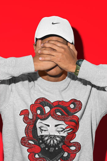 Jordan 9 Chile Red Sneaker Match Tees Medusa Sneaker Tees Jordan 9 Chile Red Sneaker Release Tees Unisex Shirts