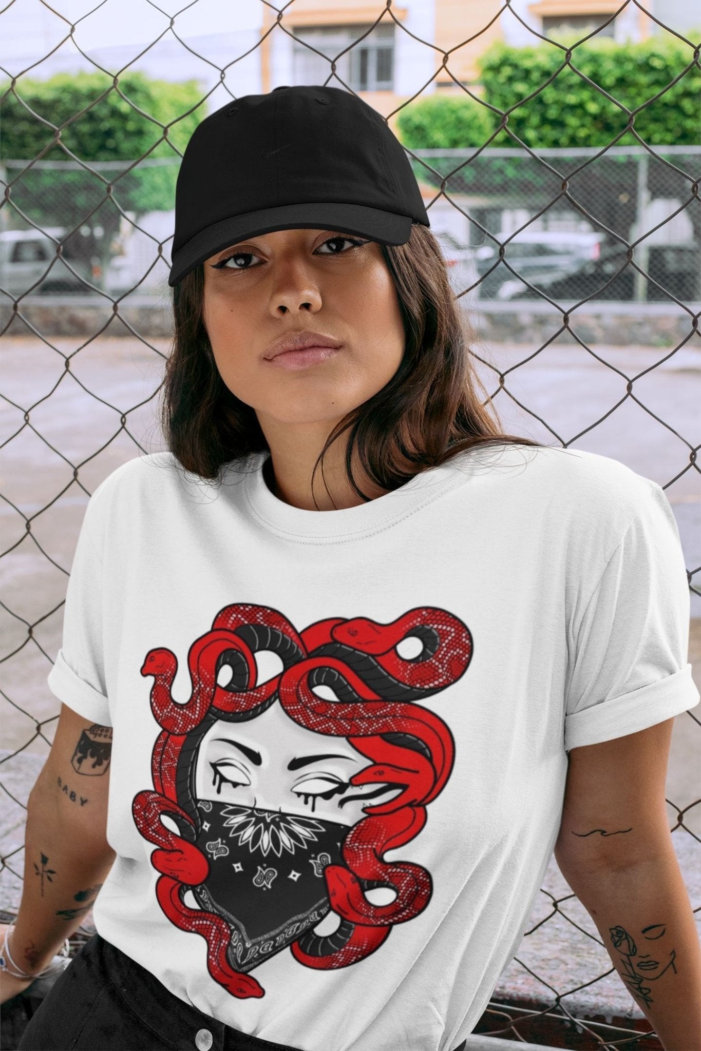 Jordan 9 Chile Red Sneaker Match Tees Medusa Sneaker Tees Jordan 9 Chile Red Sneaker Release Tees Unisex Shirts
