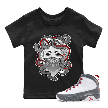 Jordan 9 Fire Red Sneaker Match Tees Medusa Sneaker Tees Jordan 9 Fire Red Sneaker Release Tees Kids Shirts
