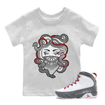 Jordan 9 Fire Red Sneaker Match Tees Medusa Sneaker Tees Jordan 9 Fire Red Sneaker Release Tees Kids Shirts