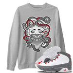 Jordan 9 Fire Red Sneaker Match Tees Medusa Sneaker Tees Jordan 9 Fire Red Sneaker Release Tees Unisex Shirts