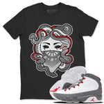 Jordan 9 Fire Red Sneaker Match Tees Medusa Sneaker Tees Jordan 9 Fire Red Sneaker Release Tees Unisex Shirts