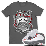 Jordan 9 Fire Red Sneaker Match Tees Medusa Sneaker Tees Jordan 9 Fire Red Sneaker Release Tees Unisex Shirts