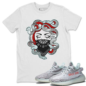 Yeezy 350 Blue Tint Sneaker Match Tees Medusa Sneaker Tees Yeezy 350 Blue Tint Sneaker Release Tees Unisex Shirts