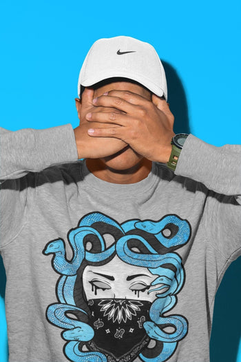 Yeezy 700 Bright Cyan Sneaker Match Tees Medusa Sneaker Tees Yeezy 700 Bright Cyan Sneaker Release Tees Unisex Shirts