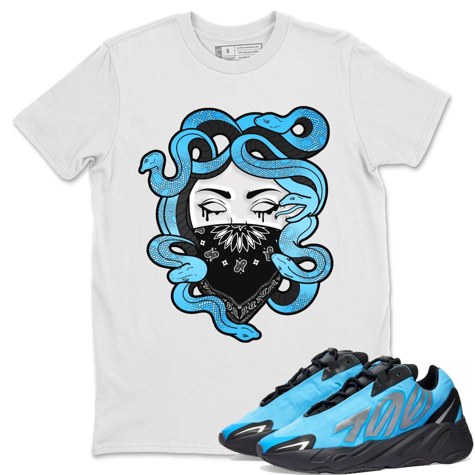 Yeezy 700 Bright Cyan Sneaker Match Tees Medusa Sneaker Tees Yeezy 700 Bright Cyan Sneaker Release Tees Unisex Shirts