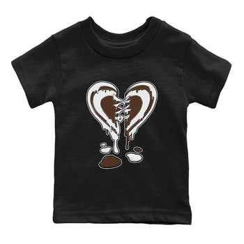 AF1 Chocolate shirt to match jordans Melting Heart sneaker tees Air Force 1 Chocolate SNRT Sneaker Tees Youth Kid's Baby Shirt Black 2 T-Shirt