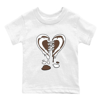 AF1 Chocolate shirt to match jordans Melting Heart sneaker tees Air Force 1 Chocolate SNRT Sneaker Tees Youth Kid's Baby Shirt White 2 T-Shirt