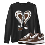 AF1 Chocolate shirt to match jordans Melting Heart sneaker tees Air Force 1 Chocolate SNRT Sneaker Release Tees Cotton Sneaker Tee Black 1 T-Shirt