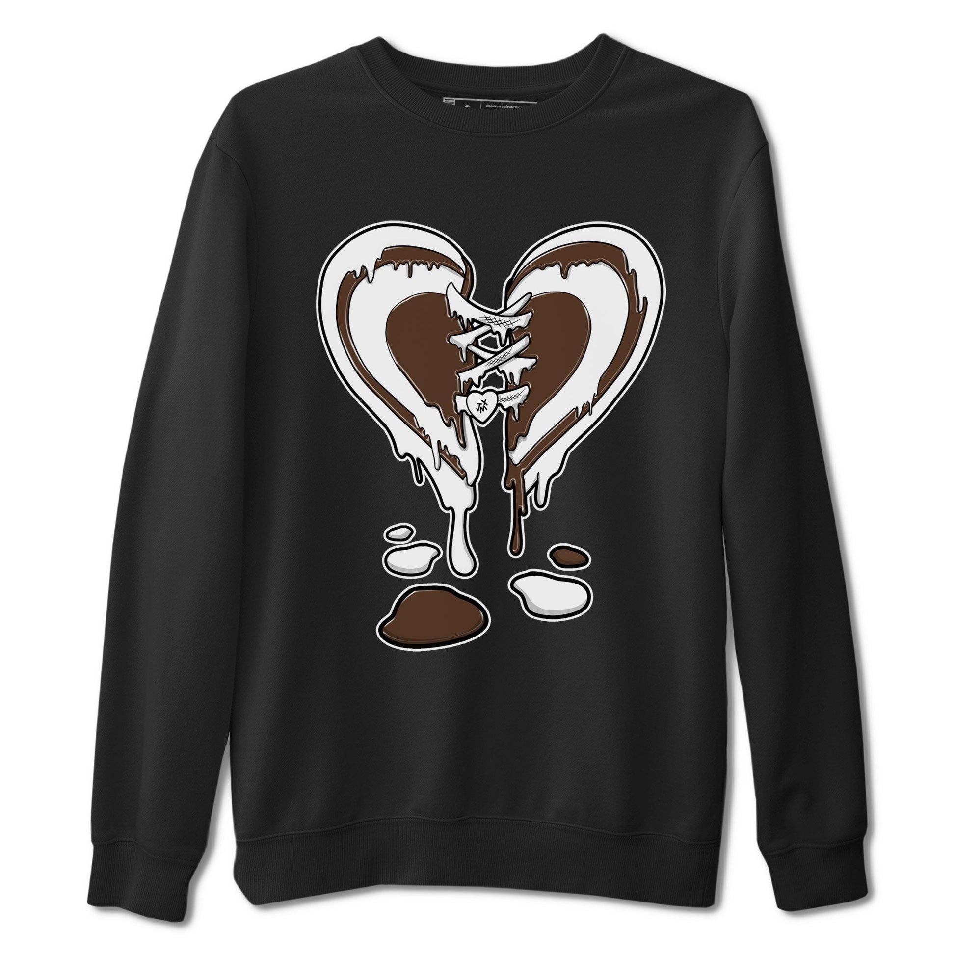 AF1 Chocolate shirt to match jordans Melting Heart sneaker tees Air Force 1 Chocolate SNRT Sneaker Release Tees Cotton Sneaker Tee Black 2 T-Shirt