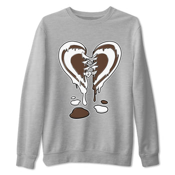 AF1 Chocolate shirt to match jordans Melting Heart sneaker tees Air Force 1 Chocolate SNRT Sneaker Release Tees Cotton Sneaker Tee Heather Grey 2 T-Shirt