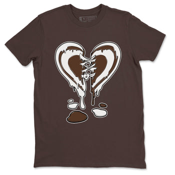 AF1 Chocolate shirt to match jordans Melting Heart sneaker tees Air Force 1 Chocolate SNRT Sneaker Release Tees Cotton Sneaker Tee Dark Chocolate 2 T-Shirt
