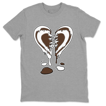 AF1 Chocolate shirt to match jordans Melting Heart sneaker tees Air Force 1 Chocolate SNRT Sneaker Release Tees Cotton Sneaker Tee Heather Grey 2 T-Shirt