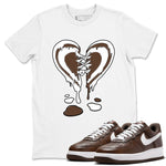 AF1 Chocolate shirt to match jordans Melting Heart sneaker tees Air Force 1 Chocolate SNRT Sneaker Release Tees Cotton Sneaker Tee White 1 T-Shirt