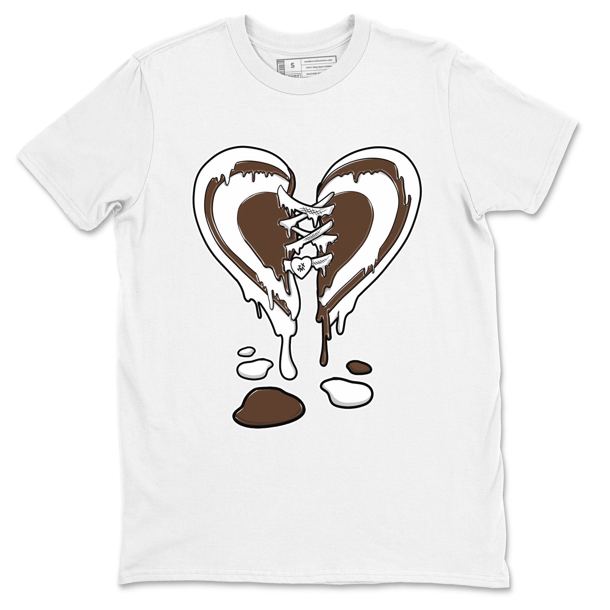 AF1 Chocolate shirt to match jordans Melting Heart sneaker tees Air Force 1 Chocolate SNRT Sneaker Release Tees Cotton Sneaker Tee White 2 T-Shirt