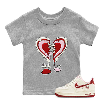 Air Force 1 Valentines Day Sneaker Match Tees Melting Heart Sneaker Tees Air Force 1 Valentines Day Sneaker Release Tees Kids Shirts