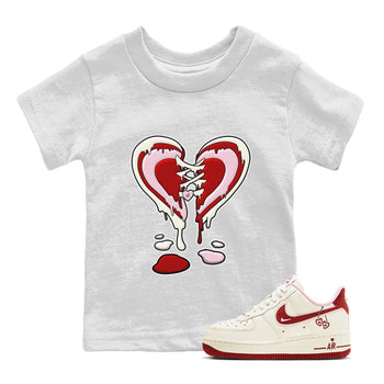 Air Force 1 Valentines Day Sneaker Match Tees Melting Heart Sneaker Tees Air Force 1 Valentines Day Sneaker Release Tees Kids Shirts