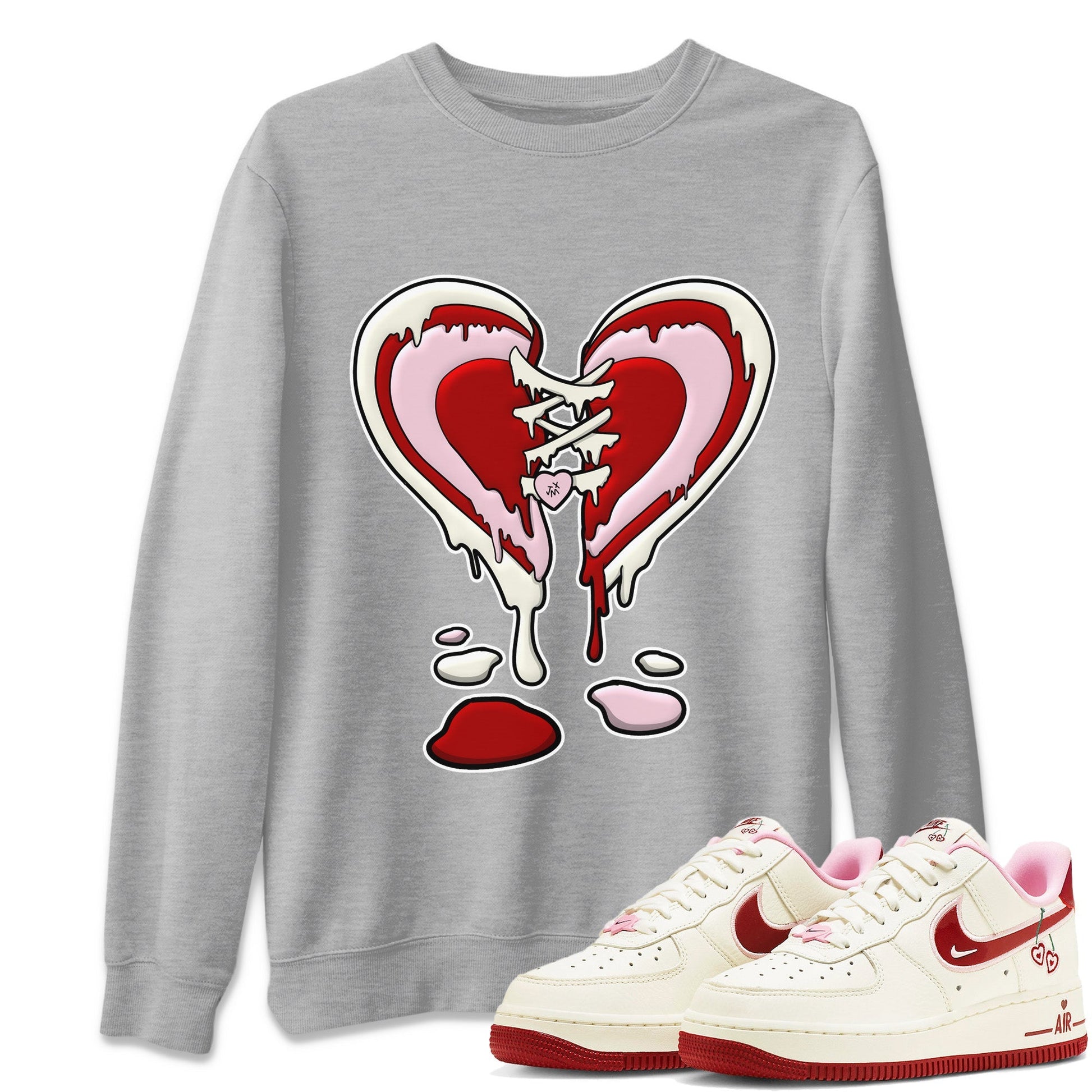 Air Force 1 Valentines Day Sneaker Match Tees Melting Heart Sneaker Tees Air Force 1 Valentines Day Sneaker Release Tees Unisex Shirts