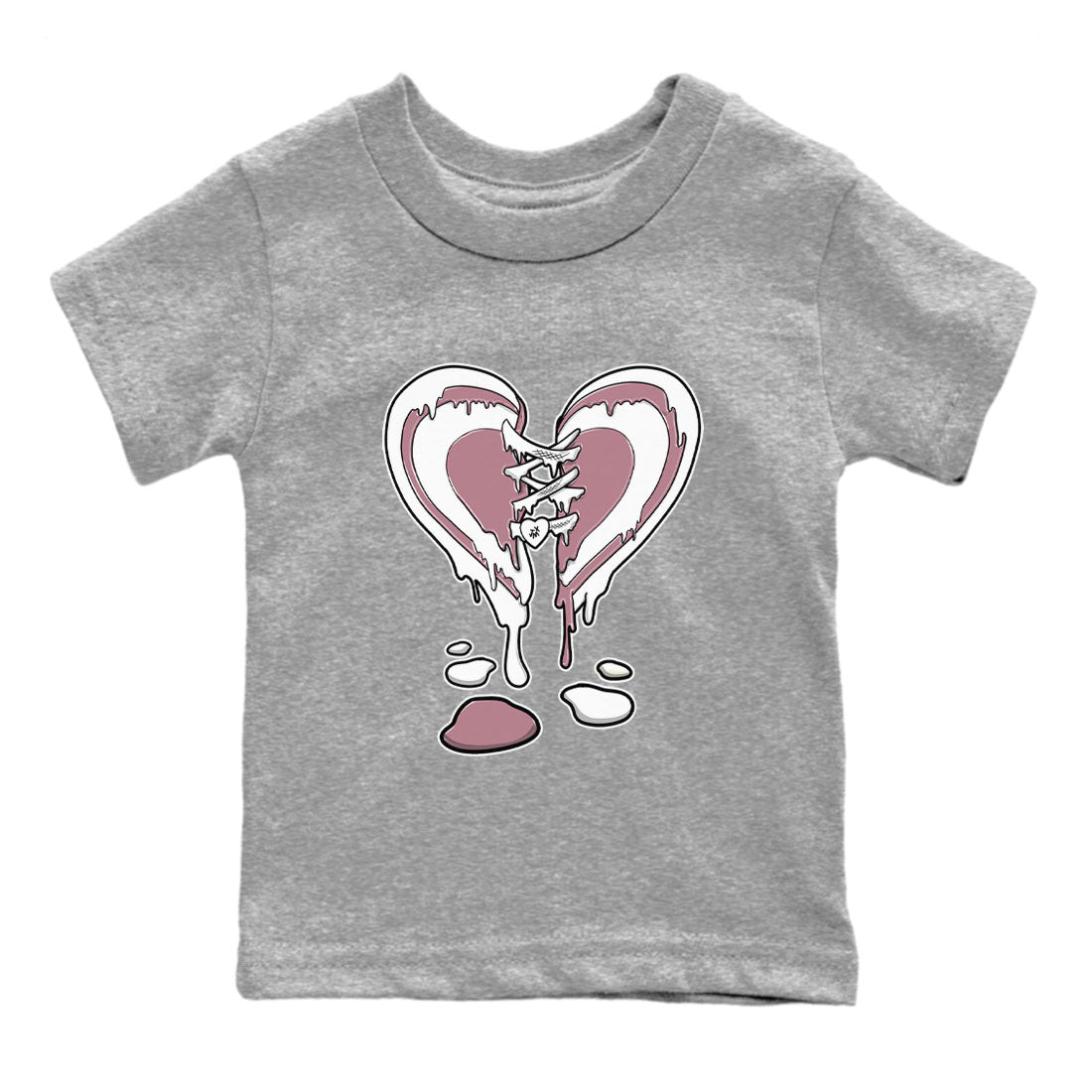 Air Jordan 1 High OG WMNS Mauve shirt to match jordans Melting Heart sneaker tees Air Jordan 1 Mauve SNRT Sneaker Release Tees Baby Toddler Heather Grey 2 T-Shirt