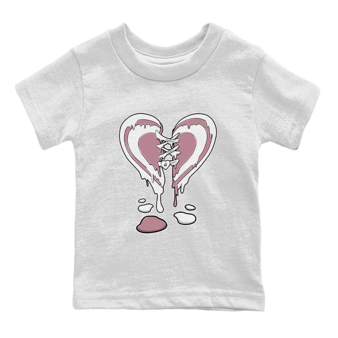 Air Jordan 1 High OG WMNS Mauve shirt to match jordans Melting Heart sneaker tees Air Jordan 1 Mauve SNRT Sneaker Release Tees Baby Toddler White 2 T-Shirt