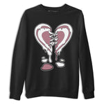 Air Jordan 1 High OG WMNS Mauve shirt to match jordans Melting Heart sneaker tees Air Jordan 1 Mauve SNRT Sneaker Release Tees Unisex Black 2 T-Shirt