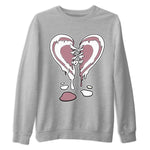 Air Jordan 1 High OG WMNS Mauve shirt to match jordans Melting Heart sneaker tees Air Jordan 1 Mauve SNRT Sneaker Release Tees Unisex Heather Grey 2 T-Shirt