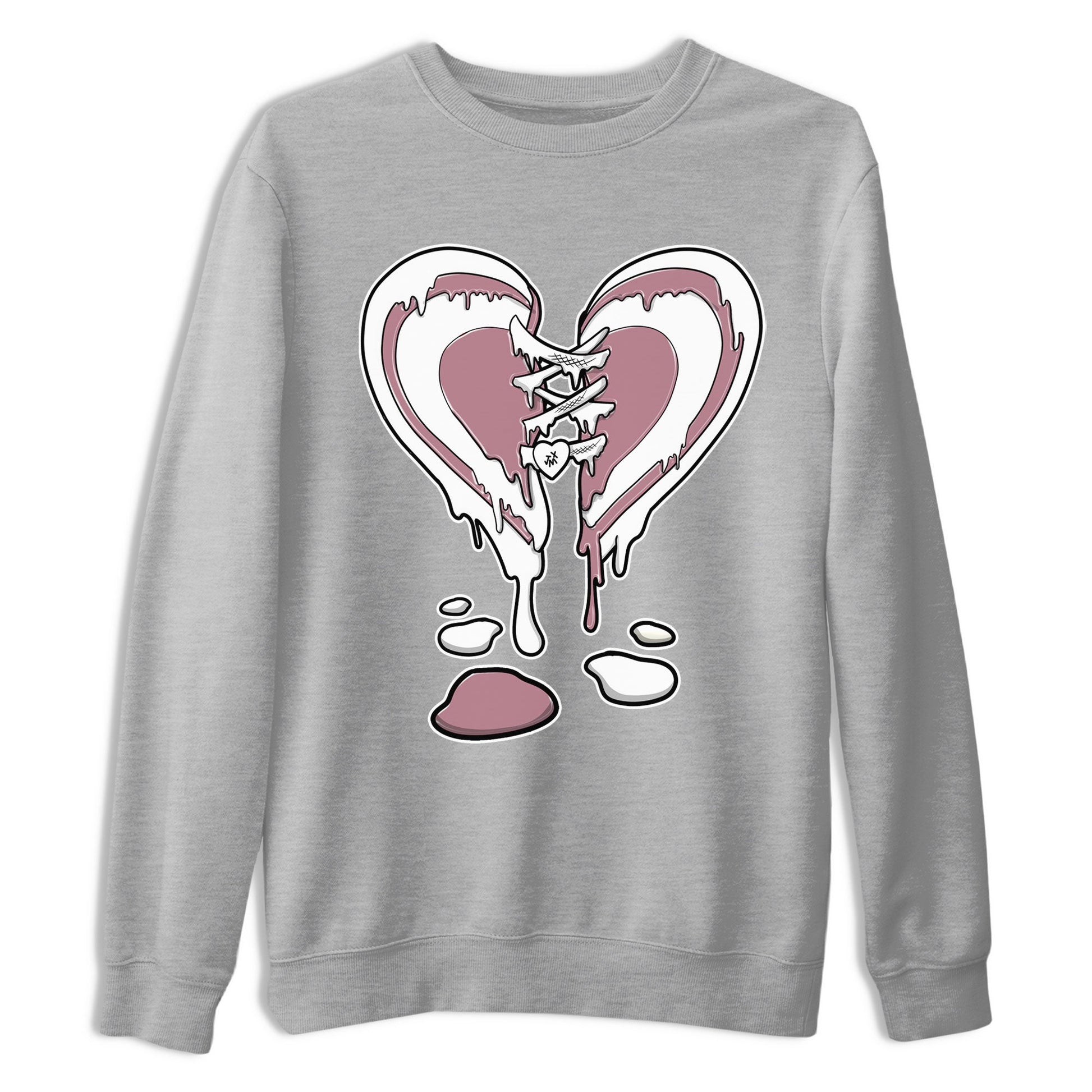Air Jordan 1 High OG WMNS Mauve shirt to match jordans Melting Heart sneaker tees Air Jordan 1 Mauve SNRT Sneaker Release Tees Unisex Heather Grey 2 T-Shirt