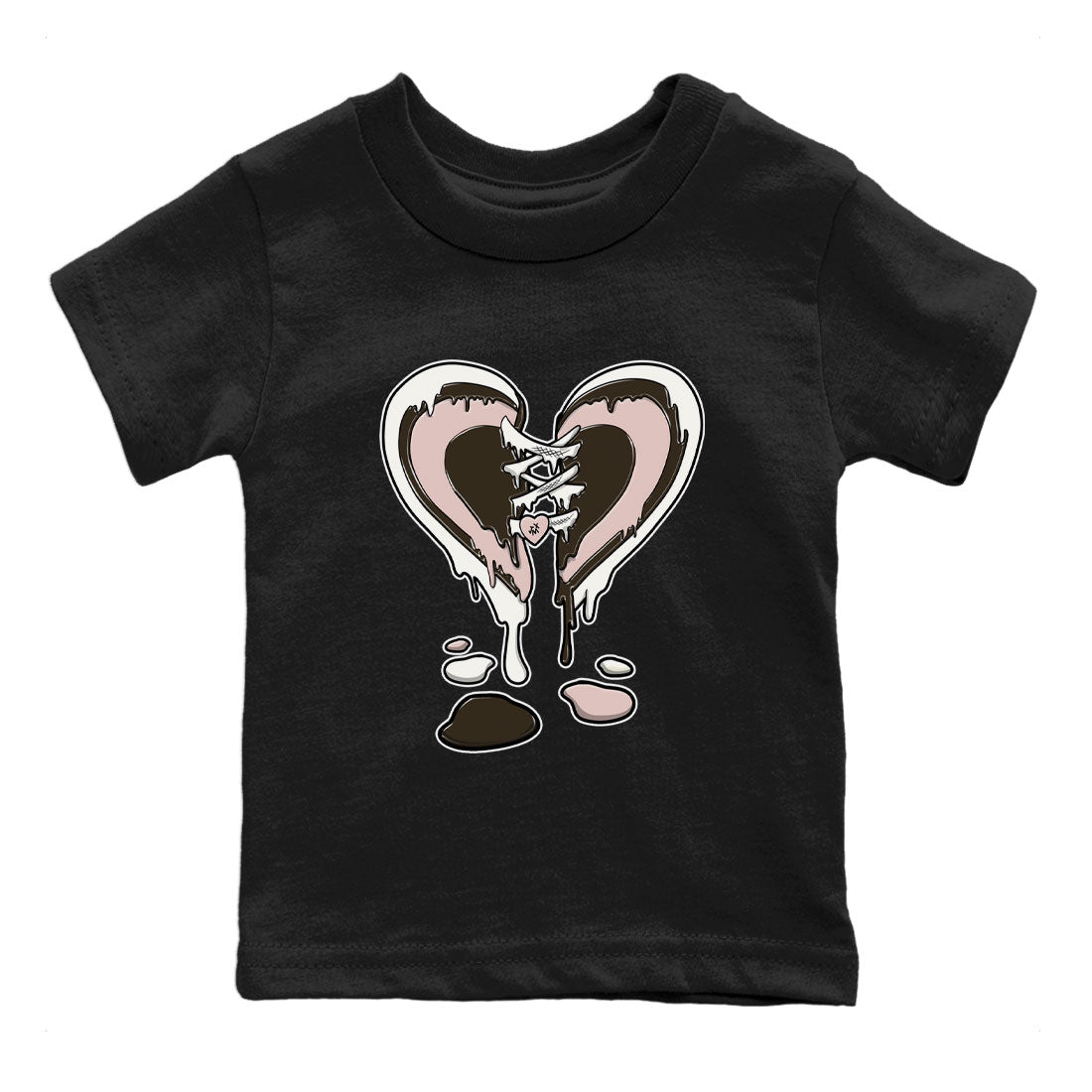 11s Neapolitan shirt to match jordans Melting Heart sneaker tees Air Jordan 11 Neapolitan SNRT Sneaker Release Tees Baby Toddler Black 2 T-Shirt