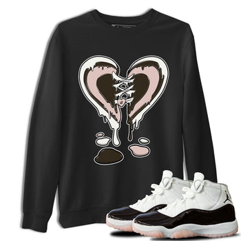 11s Neapolitan shirt to match jordans Melting Heart sneaker tees Air Jordan 11 Neapolitan SNRT Sneaker Release Tees Unisex Black 1 T-Shirt