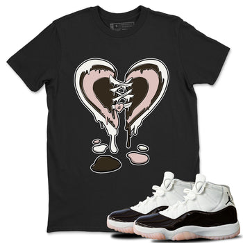 11s Neapolitan shirt to match jordans Melting Heart sneaker tees Air Jordan 11 Neapolitan SNRT Sneaker Release Tees Unisex Black 1 T-Shirt