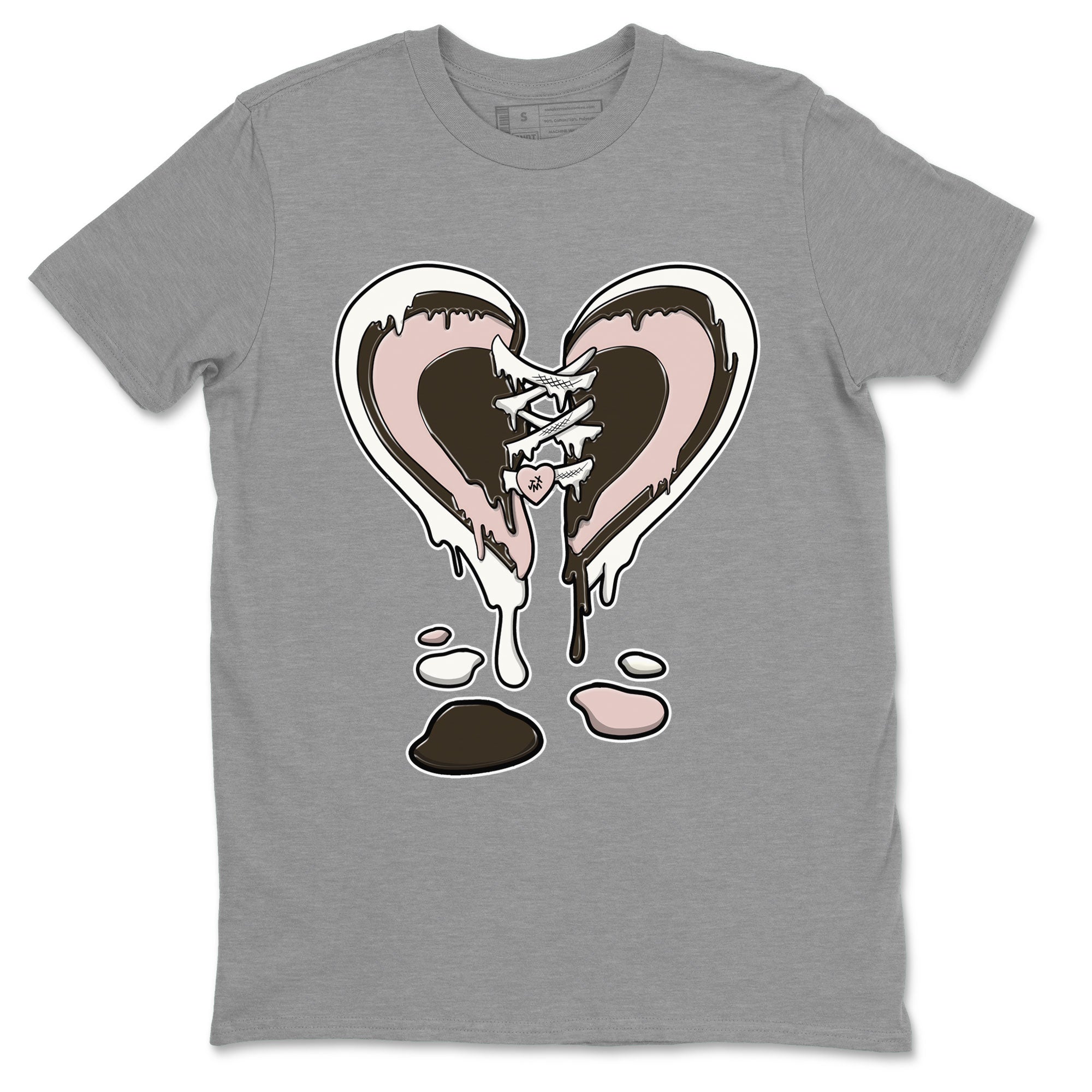 11s Neapolitan shirt to match jordans Melting Heart sneaker tees Air Jordan 11 Neapolitan SNRT Sneaker Release Tees Unisex Heather Grey 2 T-Shirt