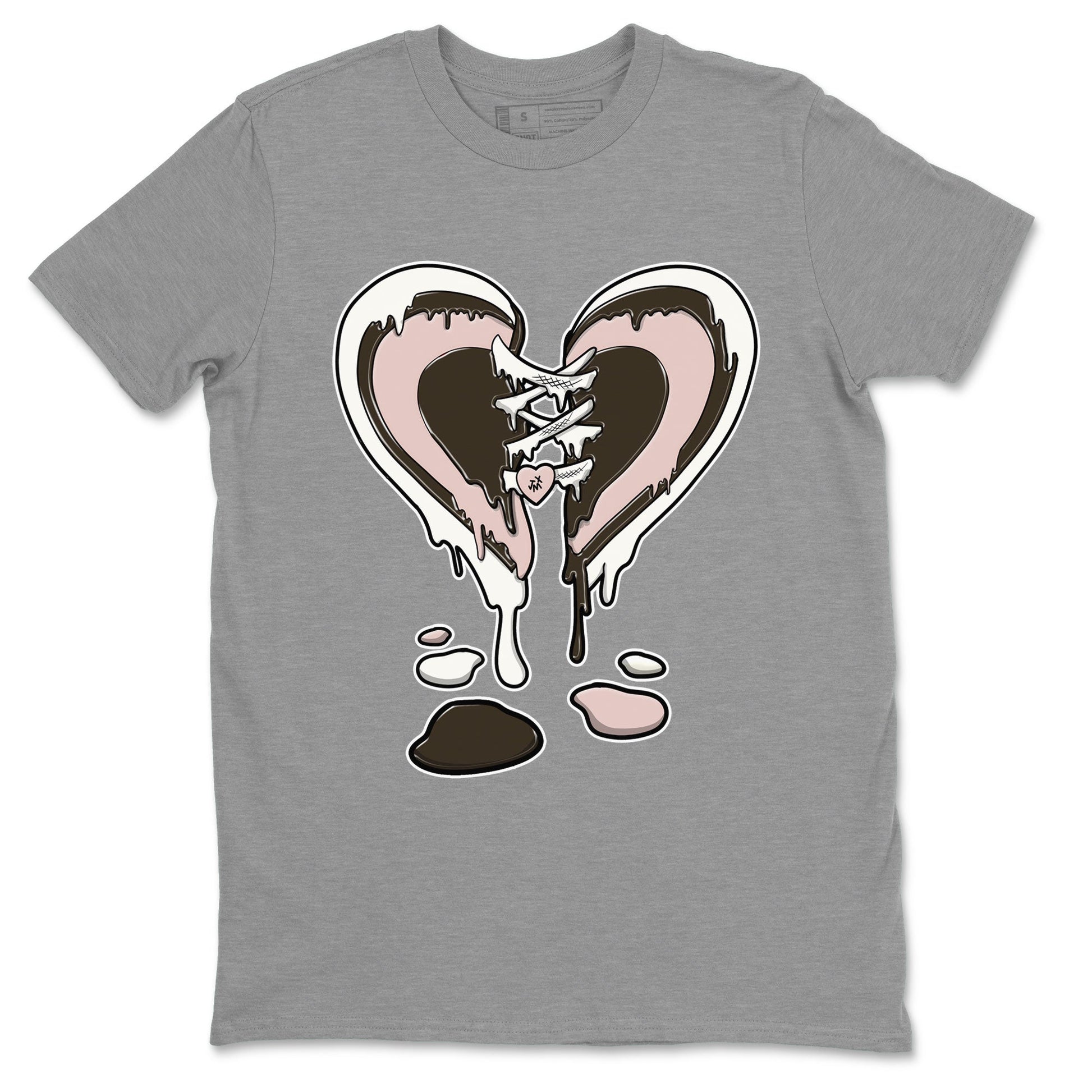 11s Neapolitan shirt to match jordans Melting Heart sneaker tees Air Jordan 11 Neapolitan SNRT Sneaker Release Tees Unisex Heather Grey 2 T-Shirt