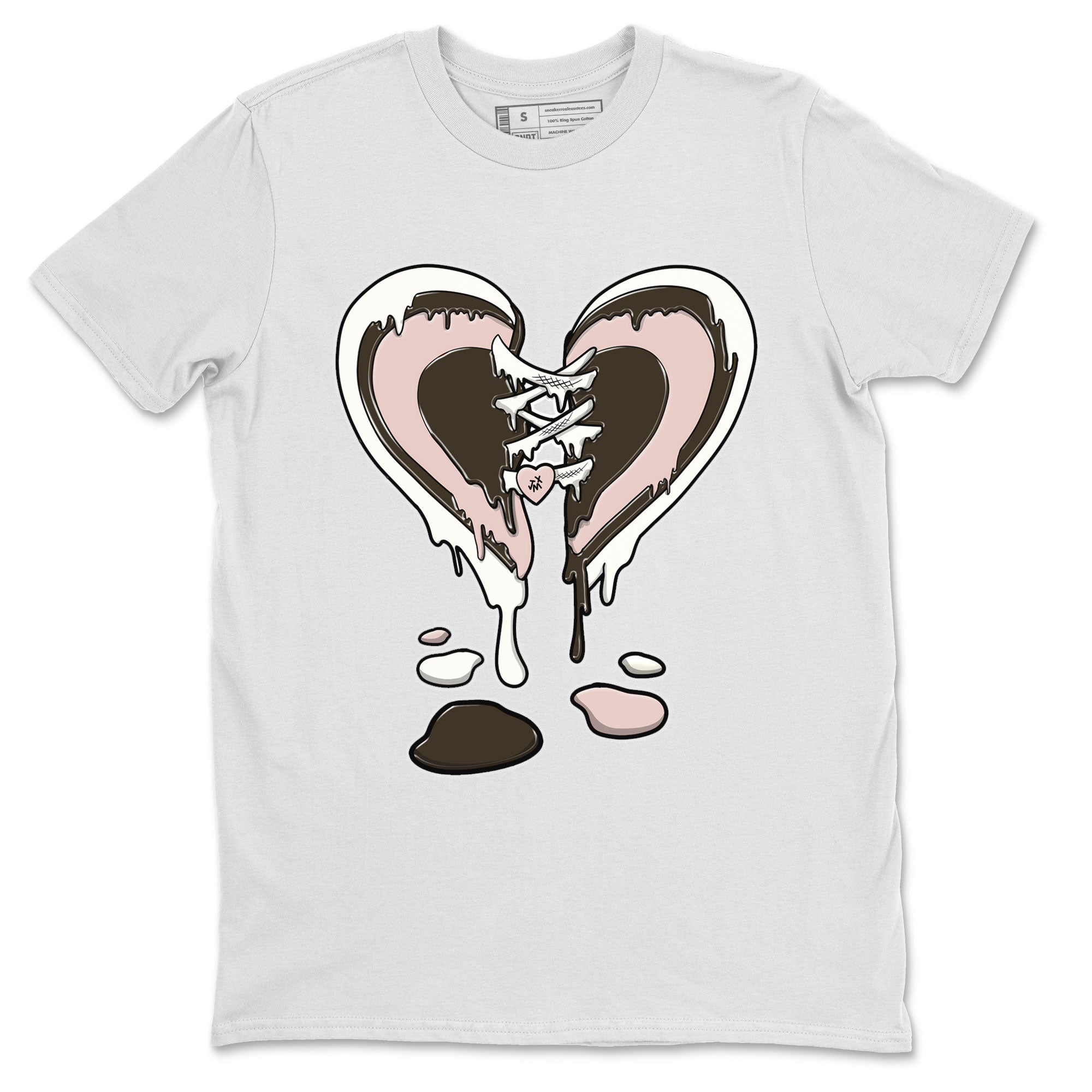 11s Neapolitan shirt to match jordans Melting Heart sneaker tees Air Jordan 11 Neapolitan SNRT Sneaker Release Tees Unisex White 2 T-Shirt