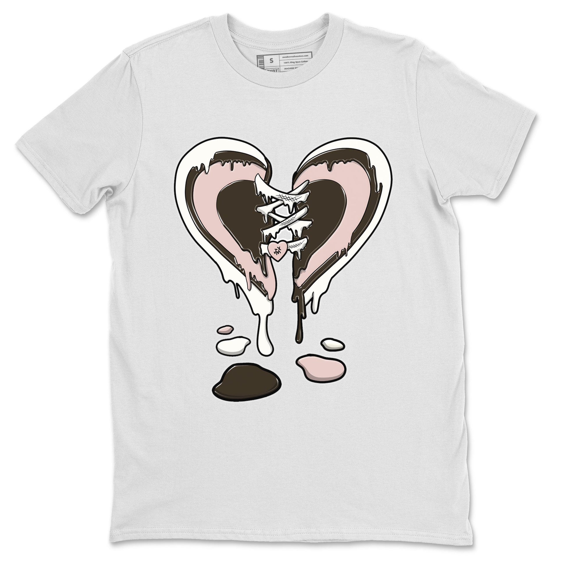 11s Neapolitan shirt to match jordans Melting Heart sneaker tees Air Jordan 11 Neapolitan SNRT Sneaker Release Tees Unisex White 2 T-Shirt