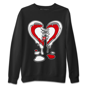12s Cherry Sneaker Match Tees Melting Heart Sneaker Tees Air Jordan 12 Cherry Sneaker Release Tees Unisex Shirts Black 2