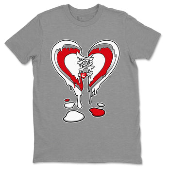 12s Cherry Sneaker Match Tees Melting Heart Sneaker Tees Air Jordan 12 Cherry Sneaker Release Tees Unisex Shirts Heather Grey 2