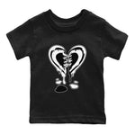 14s Panda shirt to match jordans Melting Heart sneaker tees Air Jordan 14 Panda SNRT sneaker release tees baby toddler Black 2 cotton Shirt