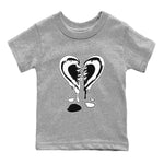 14s Panda shirt to match jordans Melting Heart sneaker tees Air Jordan 14 Panda SNRT sneaker release tees baby toddler Heather Grey 2 cotton Shirt