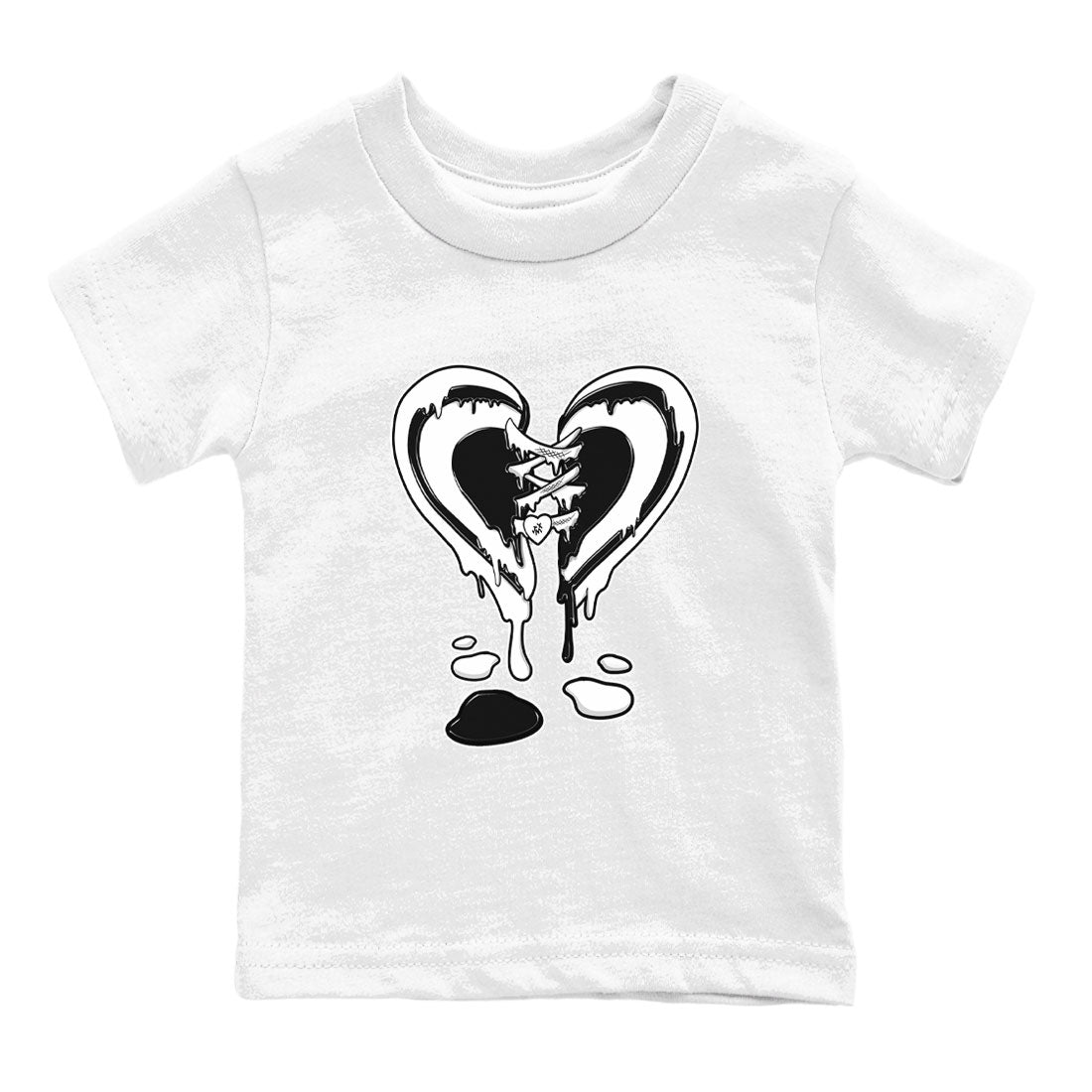 14s Panda shirt to match jordans Melting Heart sneaker tees Air Jordan 14 Panda SNRT sneaker release tees baby toddler White 2 cotton Shirt