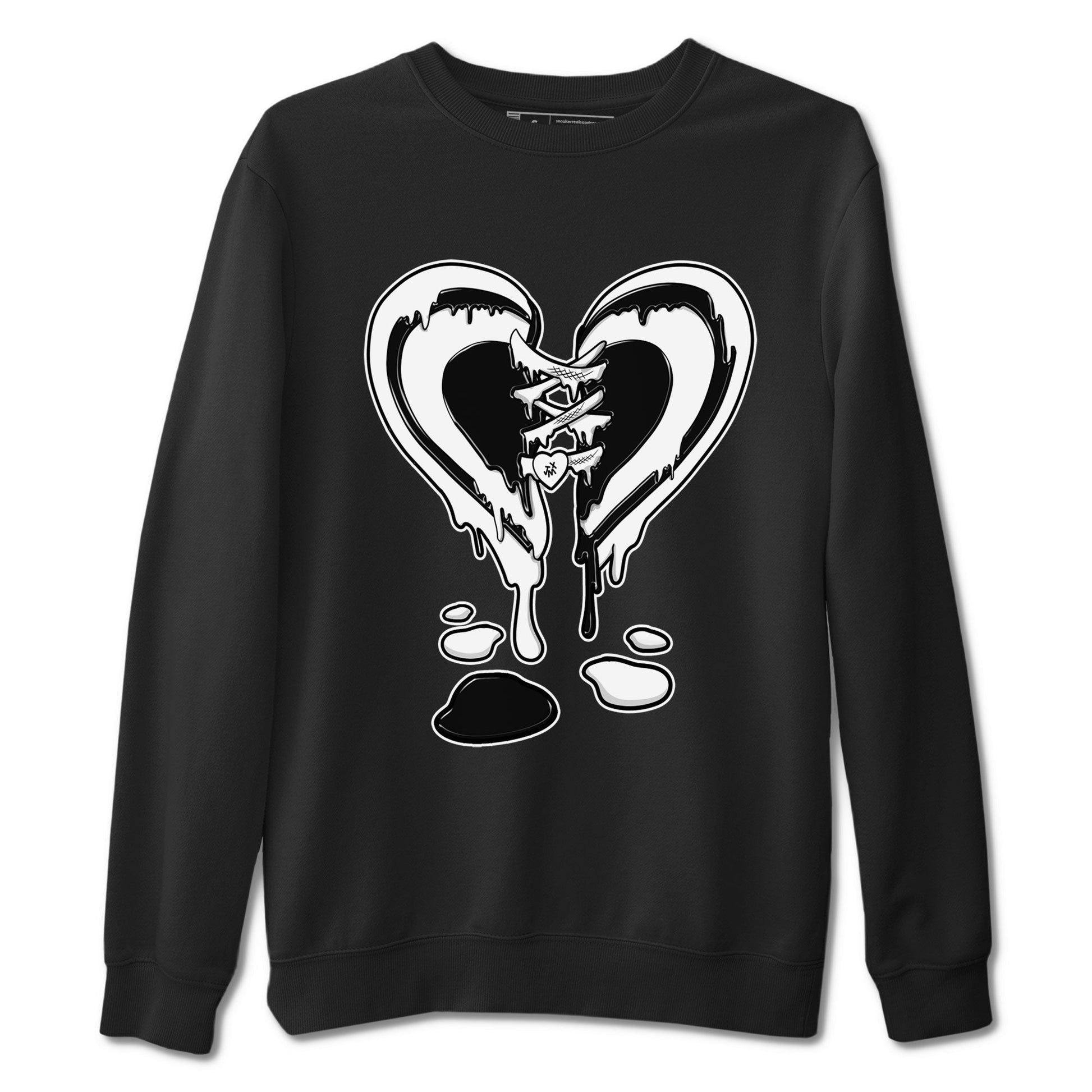 14s Panda shirt to match jordans Melting Heart sneaker tees Air Jordan 14 Panda SNRT Sneaker Release Tees unisex cotton Black 2 crew neck shirt